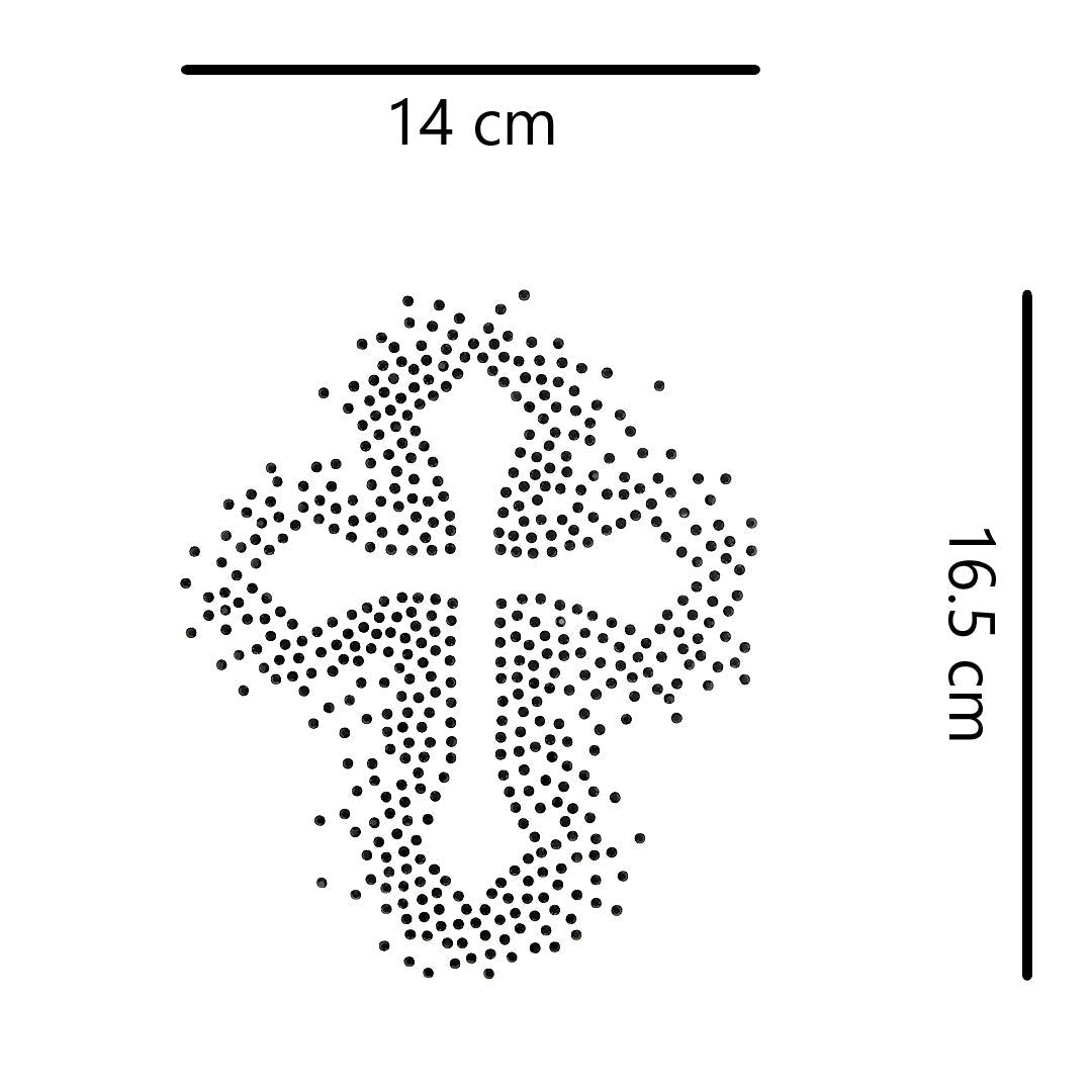 Aplique Cruz Negra Strass BY DELUXE Chile