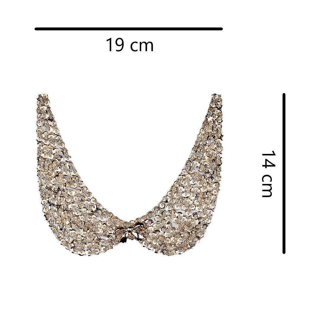 Cuello Lentejuelas Doradas Moño BY DELUXE Chile