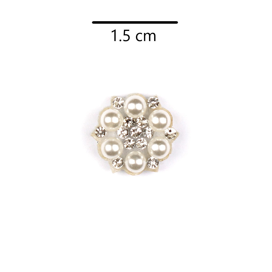 15 Unidades Decoración Flor Perlas Brillantes BY DELUXE Chile
