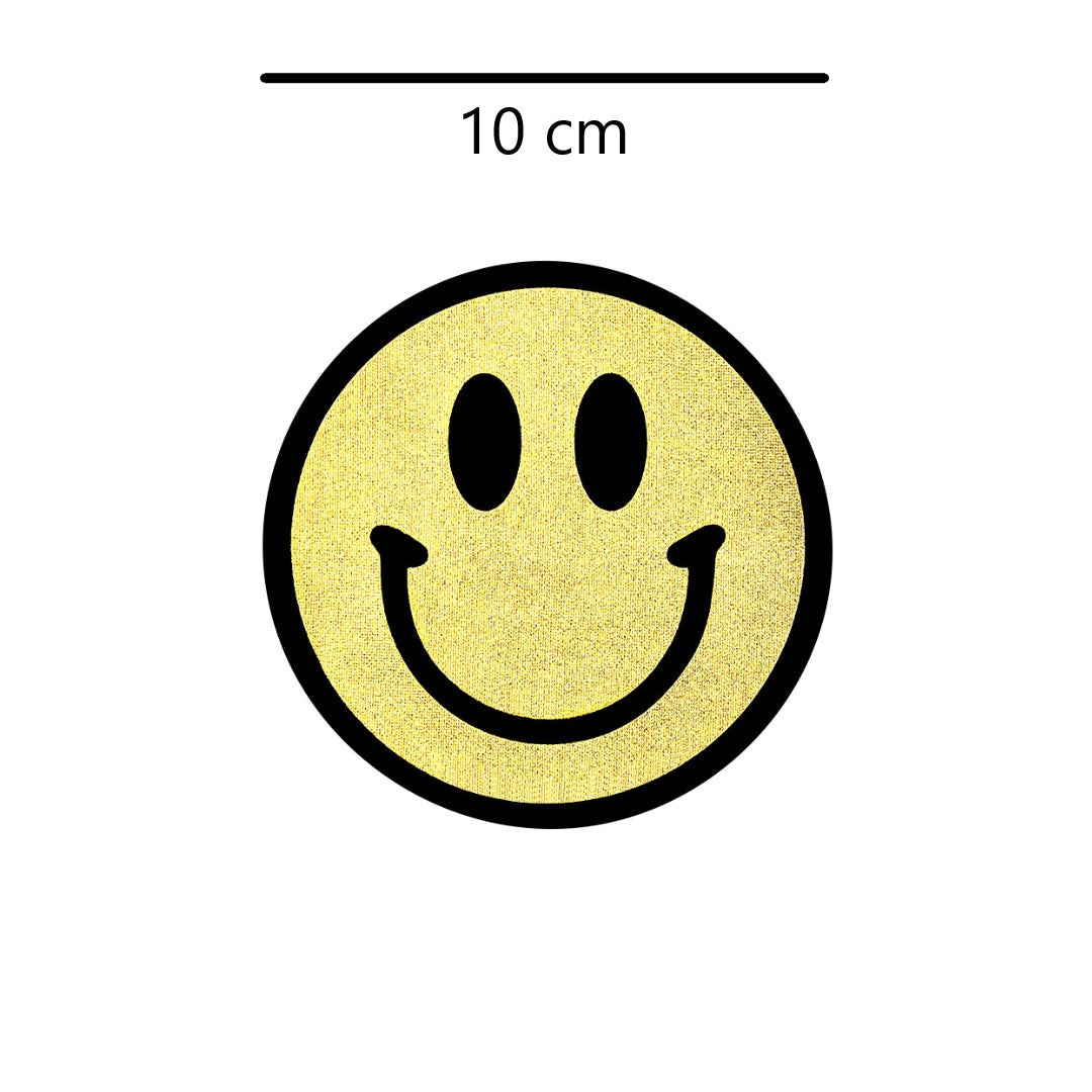 5 Unidades Parche Emoji Sonriente Dorado BY DELUXE Chile