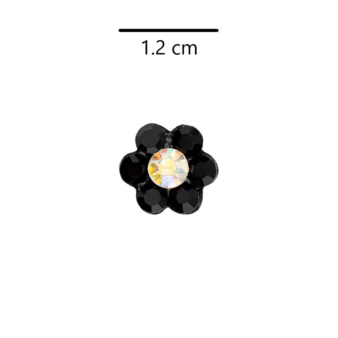 50 Unidades Decoración Flor Negra Brillantes BY DELUXE Chile