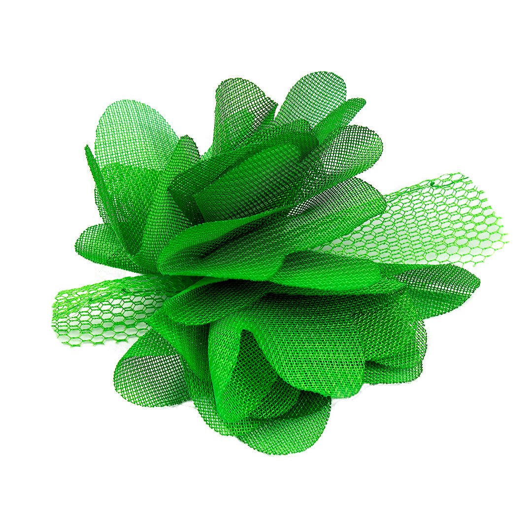 10 Unidades de Flores 3D Verde Tela BY DELUXE Chile