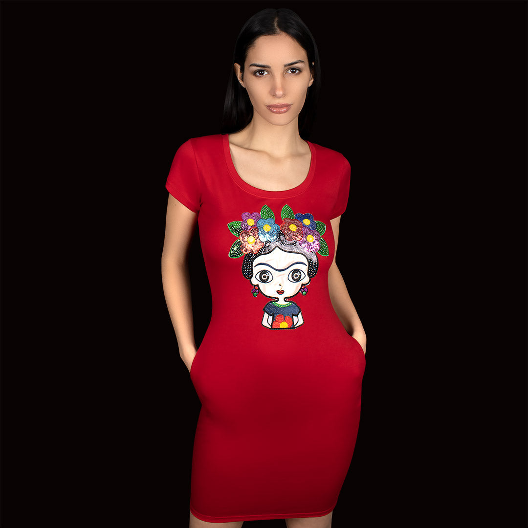 Parche Frida Flores Lentejuelas BY DELUXE Chile