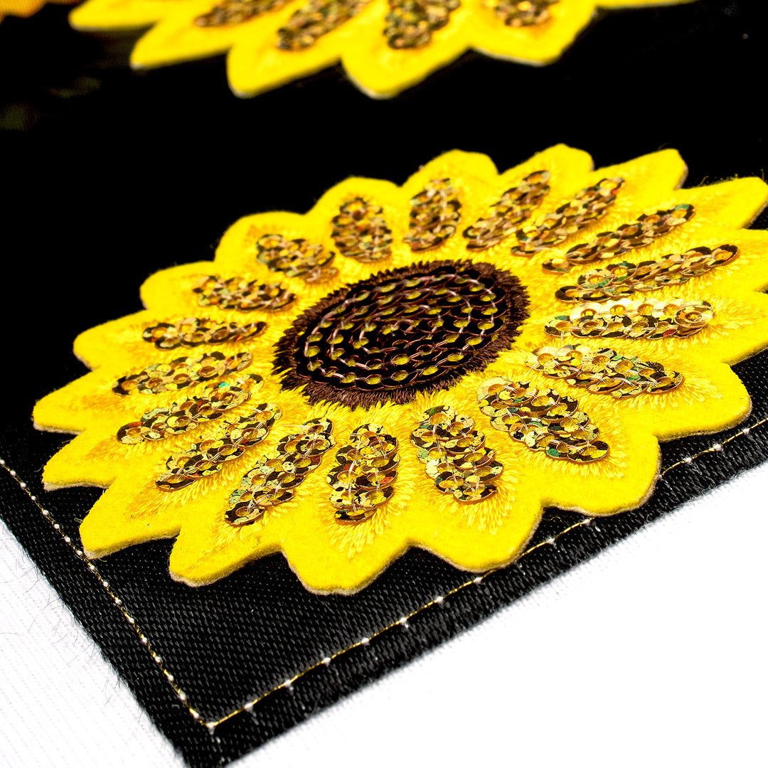 Aplique Girasoles Lentejuelas BY DELUXE Chile