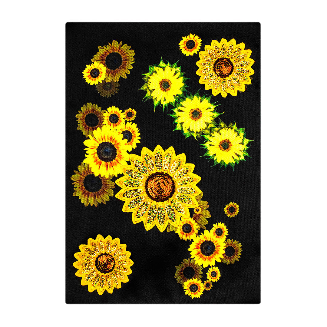 Aplique Girasoles Lentejuelas BY DELUXE Chile