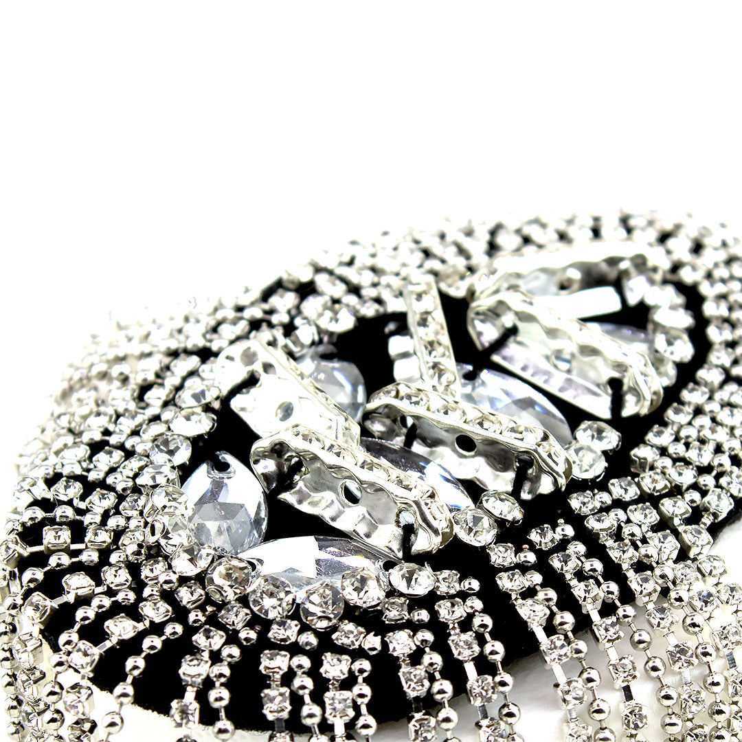 Charretera Piedras Brillantes Cadenas Plateada BY DELUXE Chile