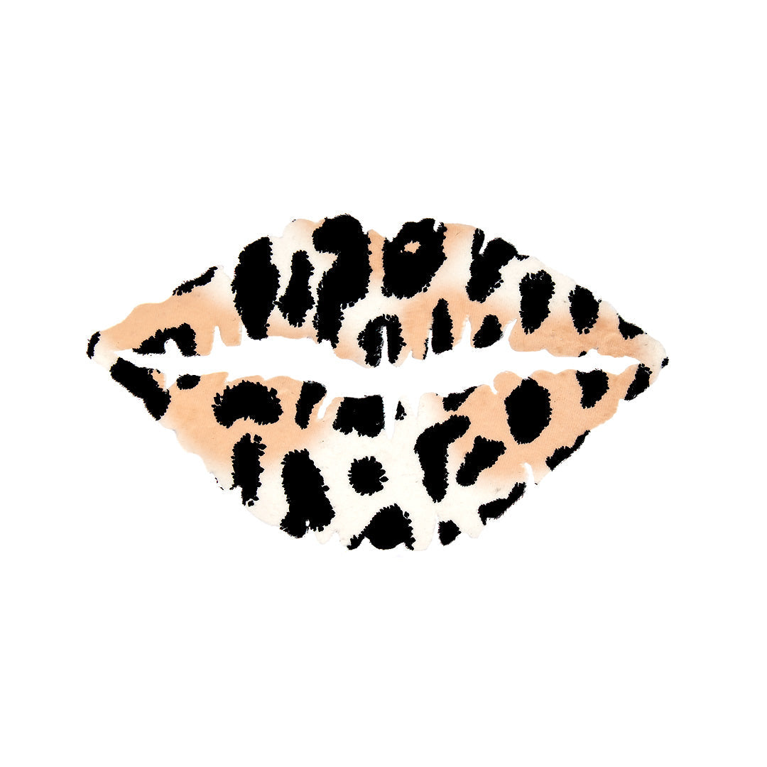 Parche Labios Animal Print Felpa Clara BY DELUXE Chile