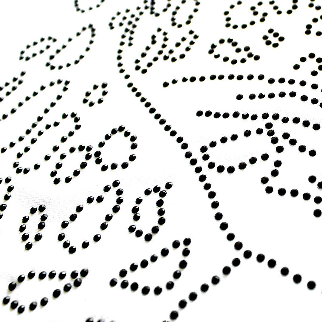 Aplique Leopardo Negro Strass BY DELUXE Chile