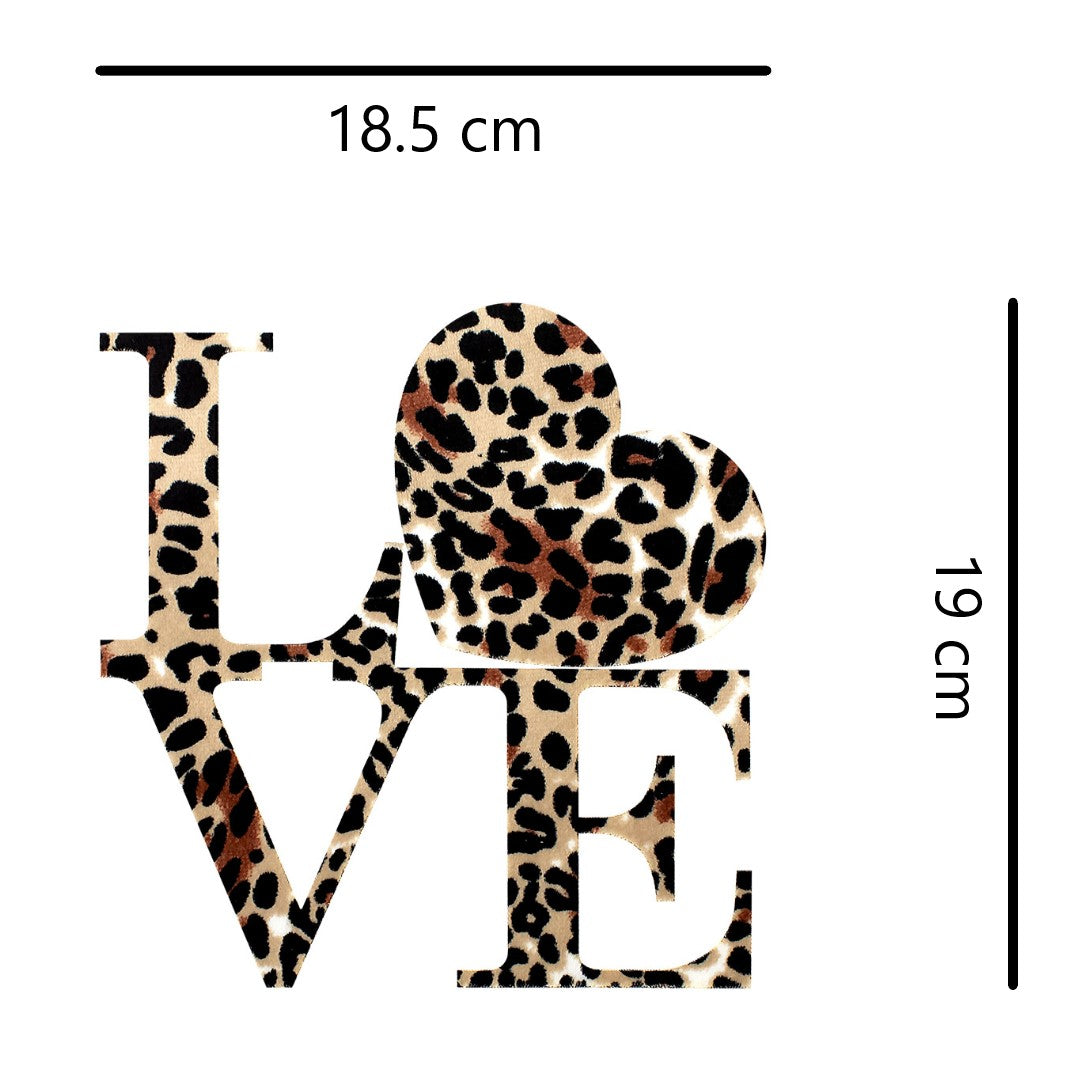 Parche Love Corazón Animal Print BY DELUXE Chile