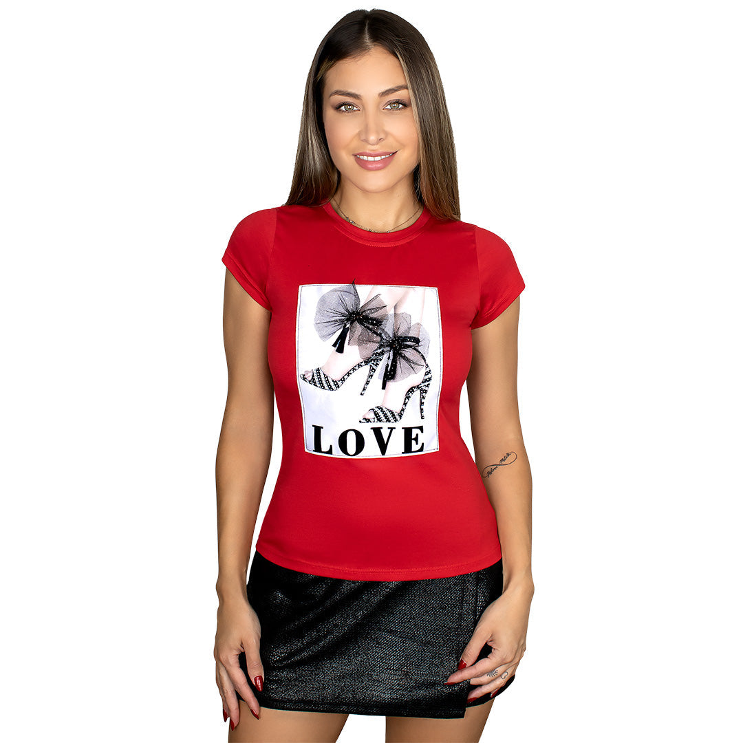 Aplique Tacones Moño Negro Love BY DELUXE Chile