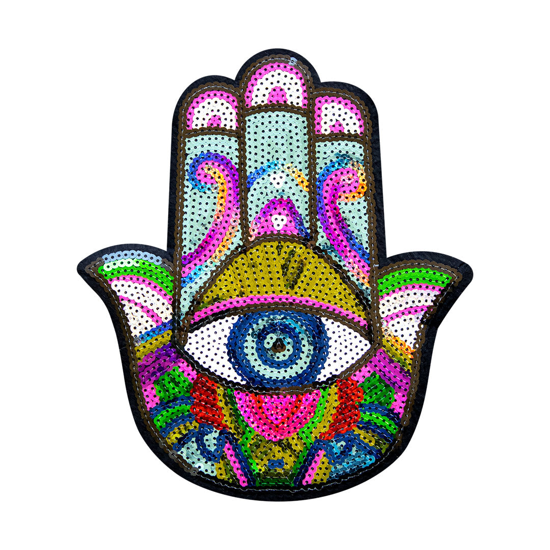 Parche Mano de Fátima Multicolor Lentejuelas BY DELUXE Chile