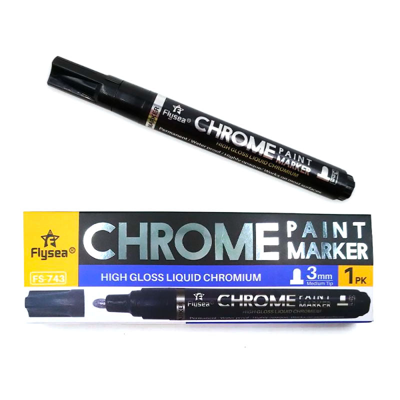 Marcador Reflectivo Permanente de Cromo Líquido BY DELUXE Chile