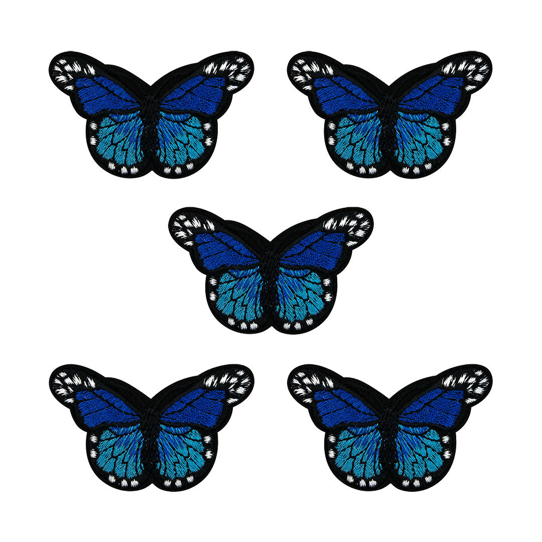 5 Unidades Decoración Mariposa Azul Bordada BY DELUXE Chile
