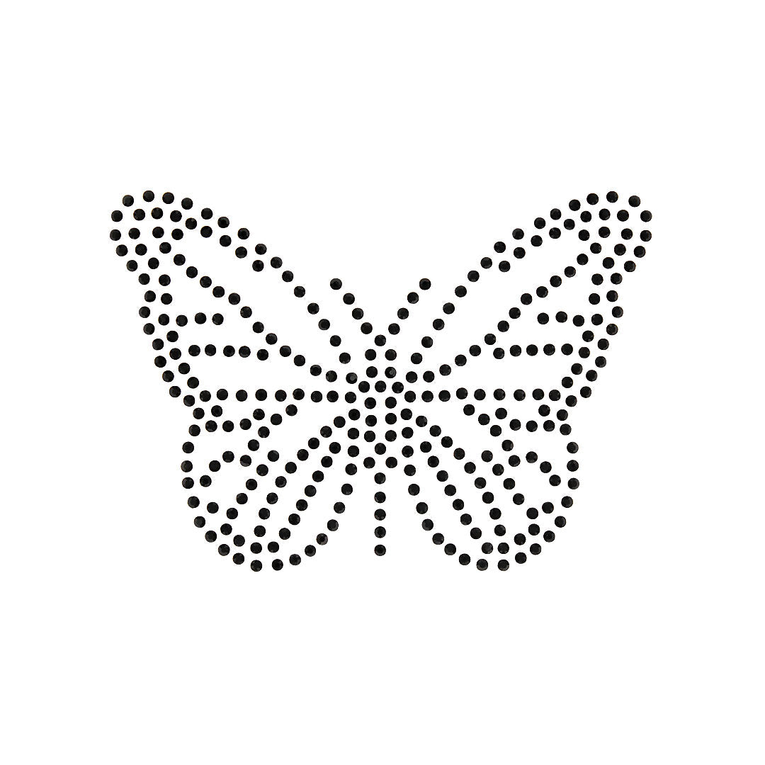 Aplique Mariposa Negra Pequeña Strass BY DELUXE Chile