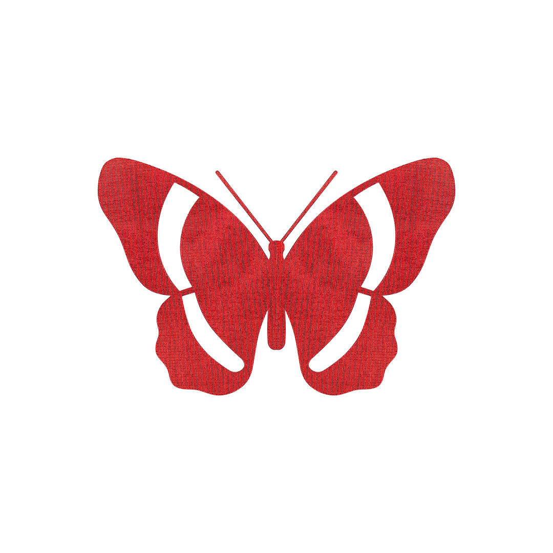 10 Unidades Parche Mariposa Roja Ranuras BY DELUXE Chile