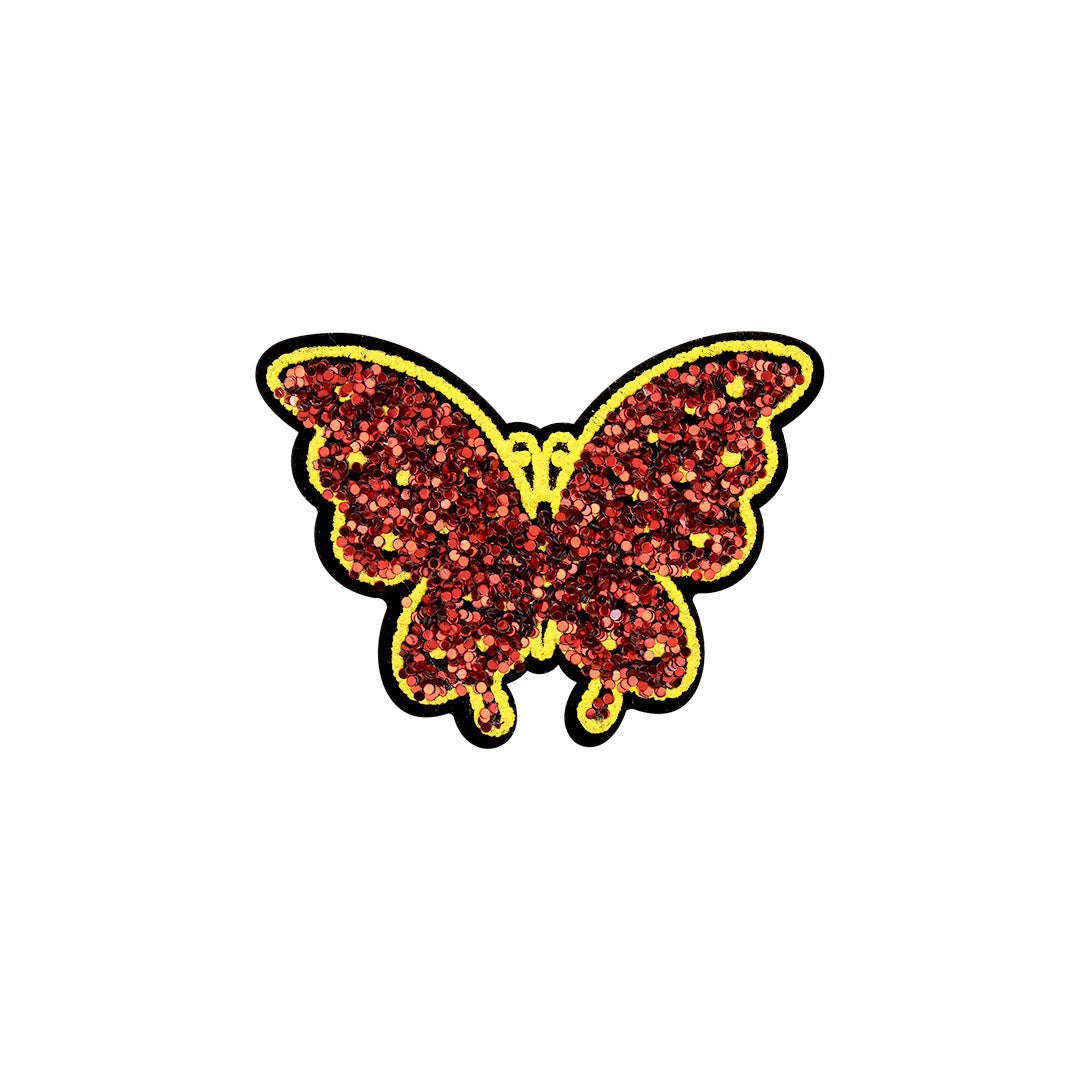 5 Unidades Parche Mariposa Roja Brillante BY DELUXE Chile