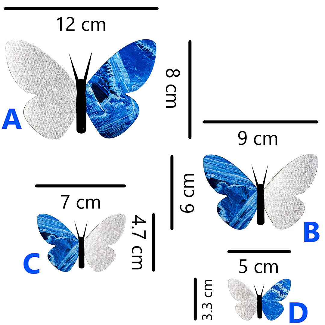 20 Unidades Parche Mariposas Plateadas BY DELUXE Chile