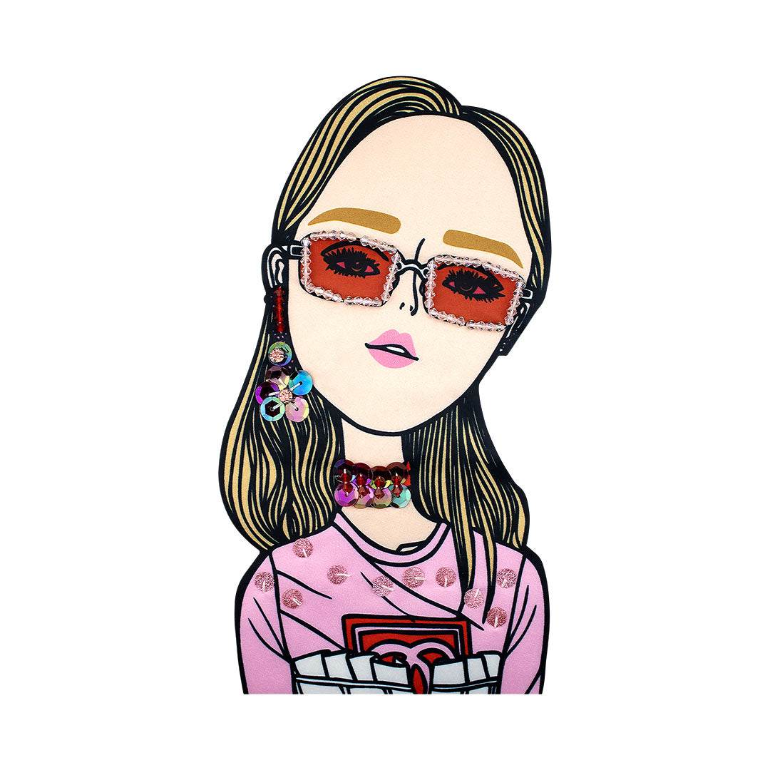 Aplique Mujer Lentes Cuadrados BY DELUXE Chile