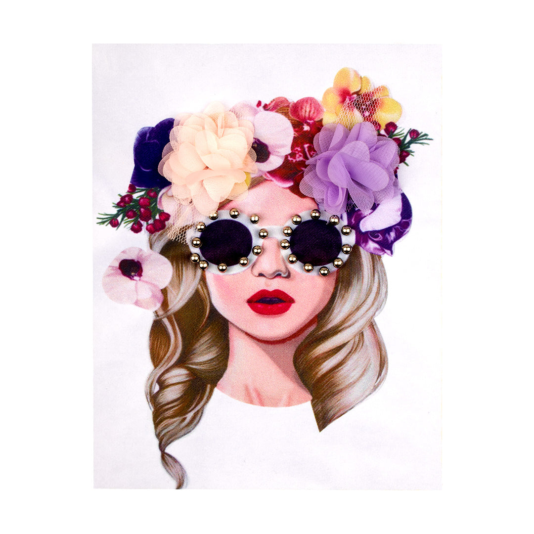 Aplique Mujer Lentes Flores BY DELUXE Chile
