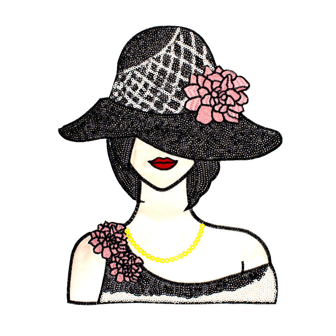 Parche Mujer Sombrero Lentejuelas BY DELUXE Chile