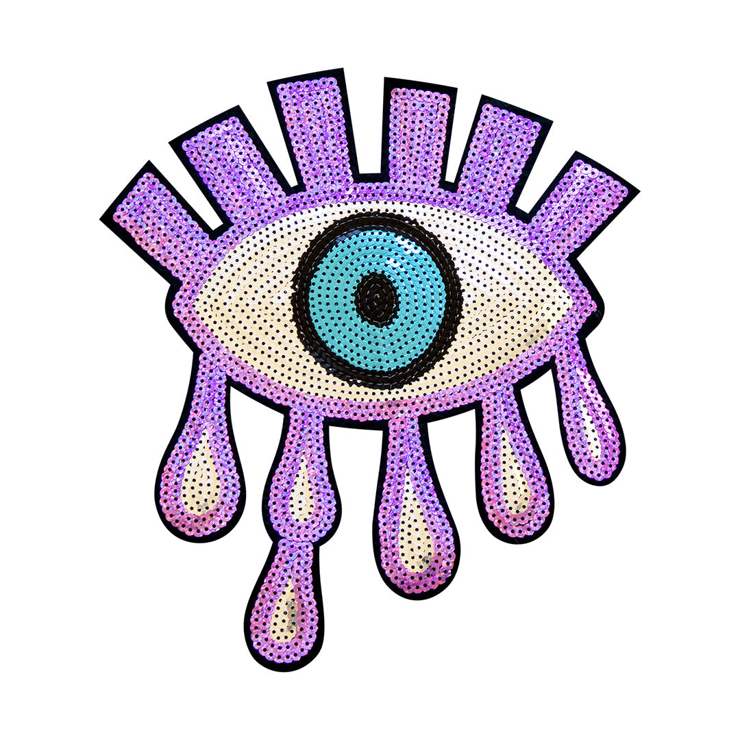 Parche Ojo Turco Tornasol Doble Lágrima Lentejuelas BY DELUXE Chile