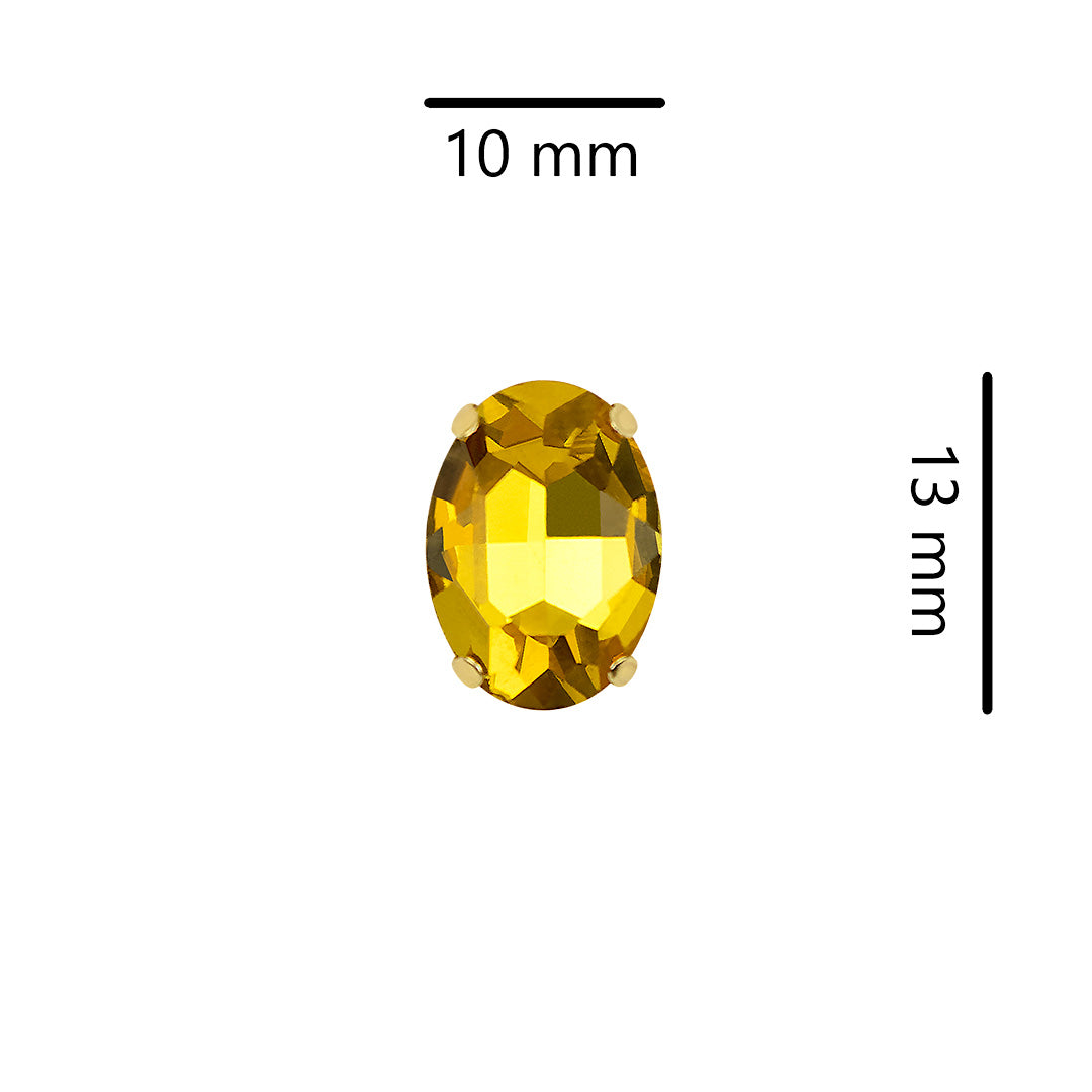 10 Unidades Piedra Brillante de Cristal Dorado BY DELUXE Chile