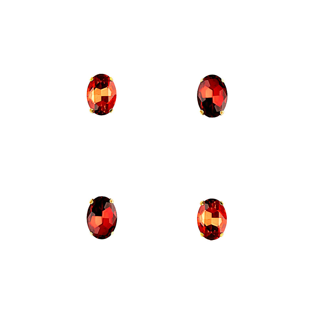 10 Unidades Piedra Brillante de Cristal Rojo BY DELUXE Chile