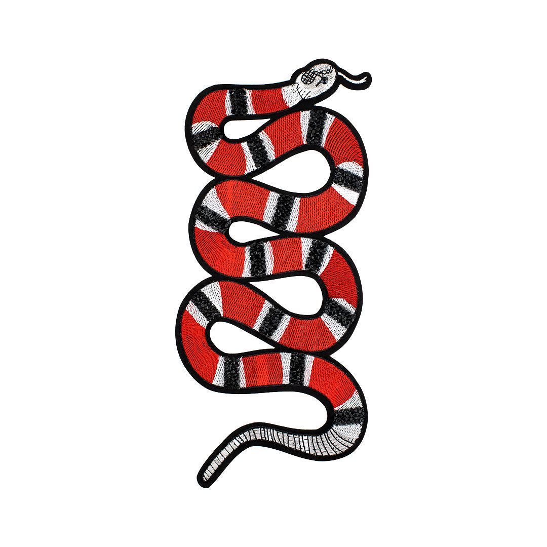 Parche Serpiente Bordada Cristales BY DELUXE Chile