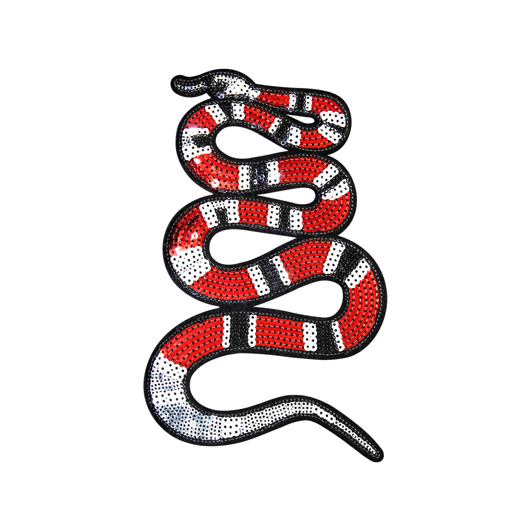Parche Serpiente Roja Lentejuelas BY DELUXE Chile