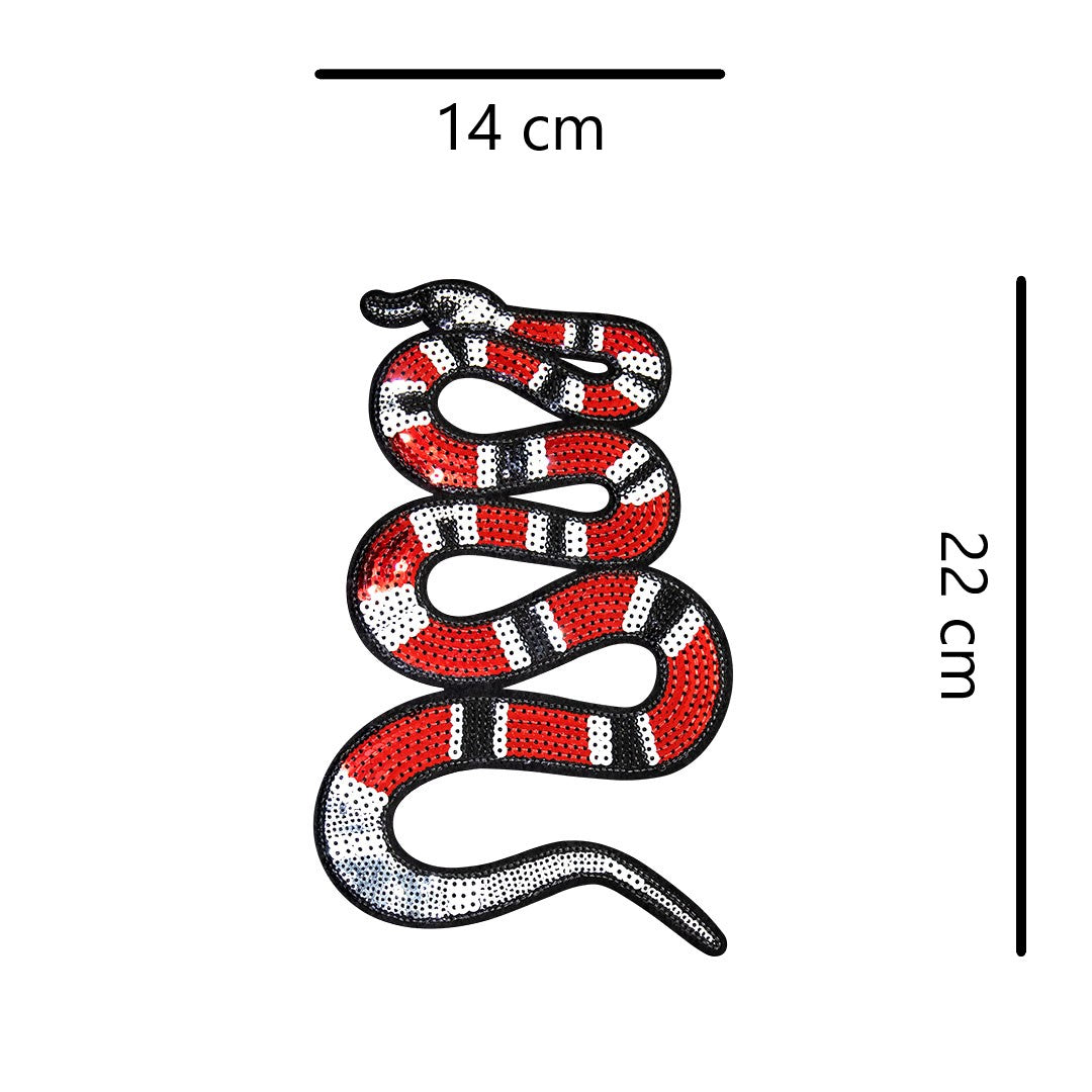 Parche Serpiente Roja Lentejuelas BY DELUXE Chile