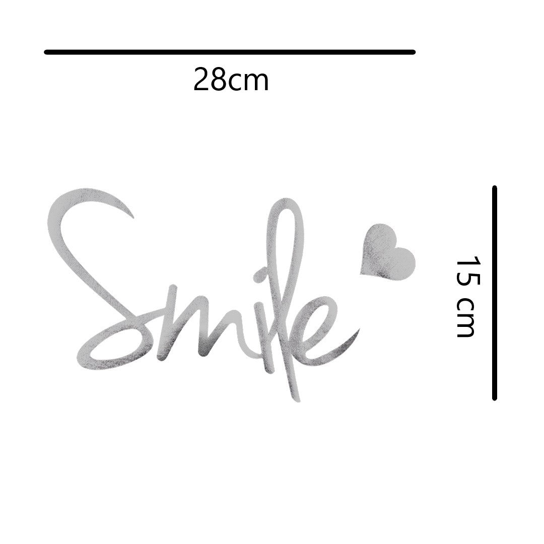 Parche Smile Plateado Brillante BY DELUXE Chile