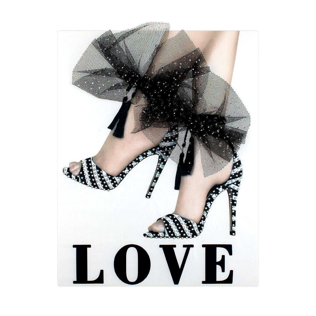 Aplique Tacones Moño Negro Love BY DELUXE Chile