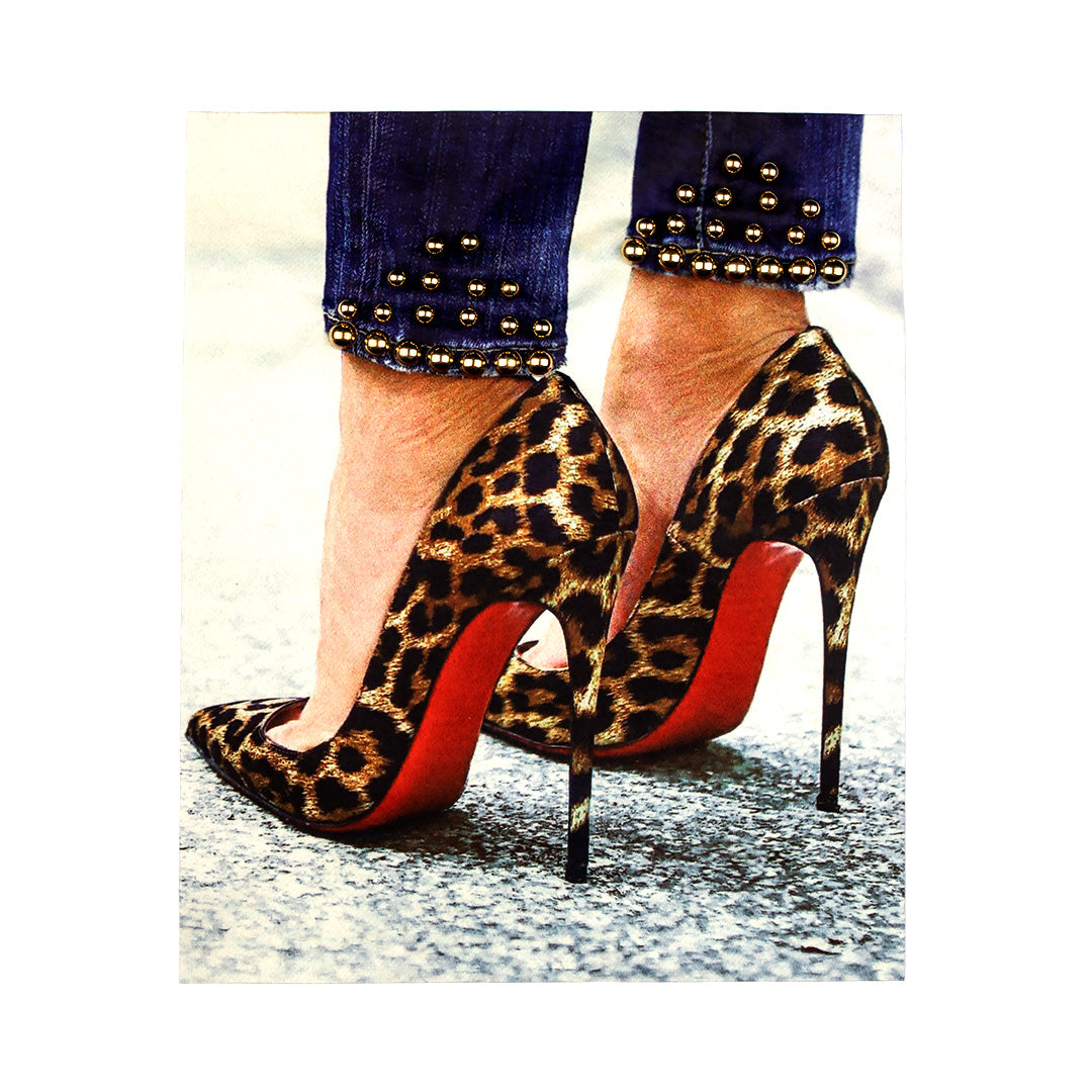 Aplique Tacones Animal Print Suela Roja BY DELUXE Chile