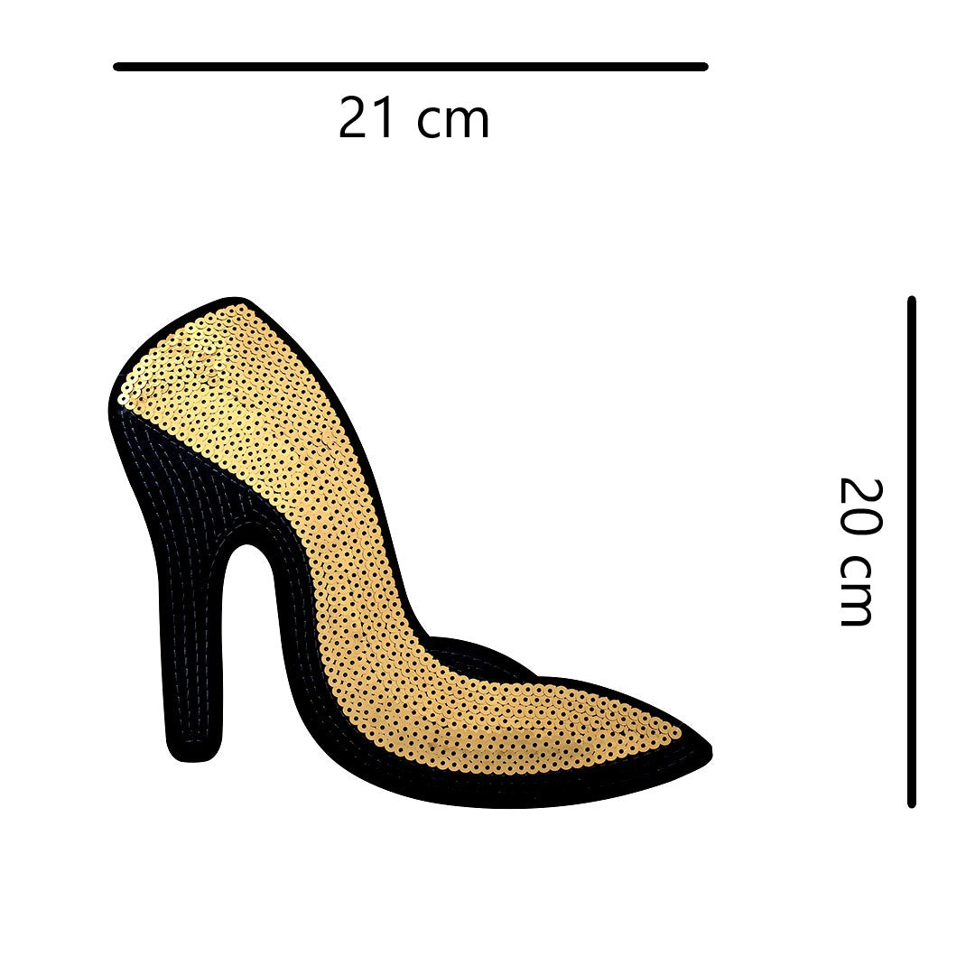 Parche Tacón Dorado Lentejuelas BY DELUXE Chile