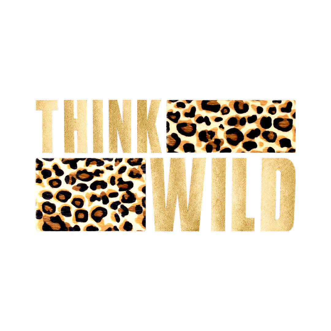 Parche Think Wild Dorado Animal Print Felpa BY DELUXE Chile