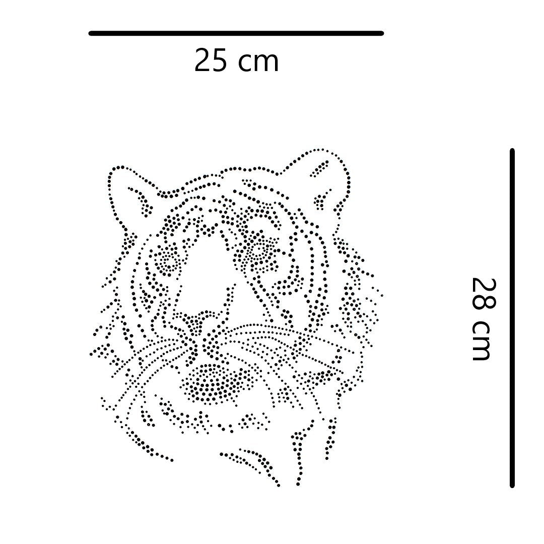Aplique Tigre Negro Strass BY DELUXE Chile