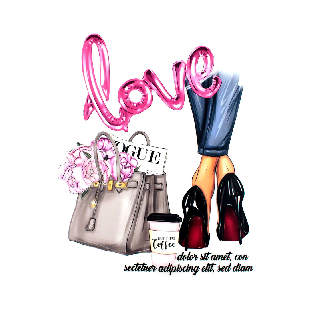 Aplique en Vinilo Love Tacones Negros BY DELUXE Chile