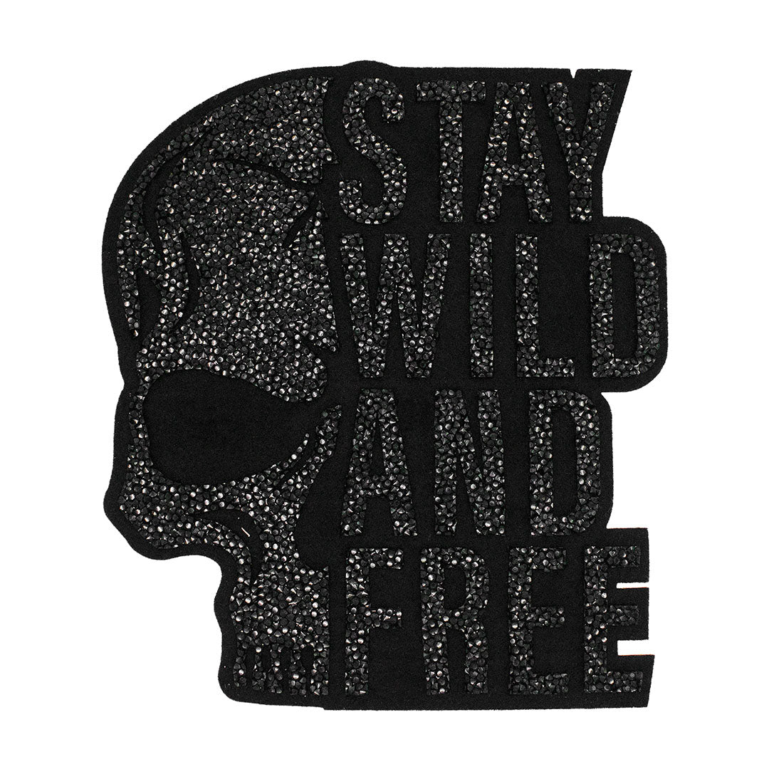 Parche Calavera SWAF Negro Cristales