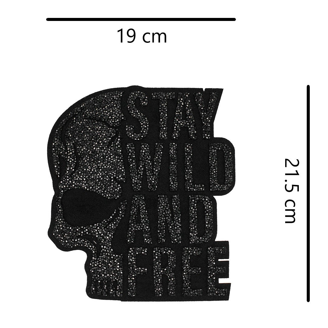 Parche Calavera SWAF Negro Cristales