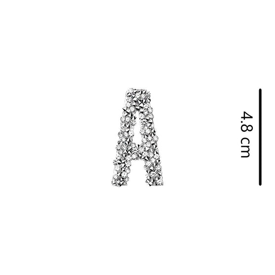 Decoración Letra o Número Plateado Cristales BY DELUXE Chile