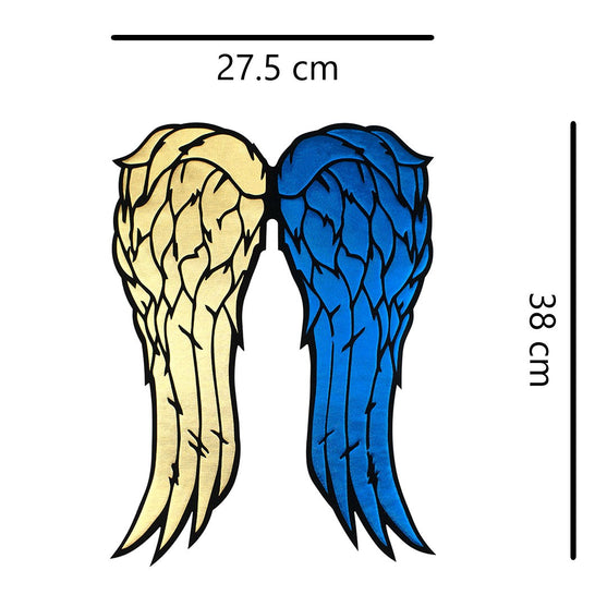 Parche Alas Daryl Dorado Azul Brillante 3D BY DELUXE Chile