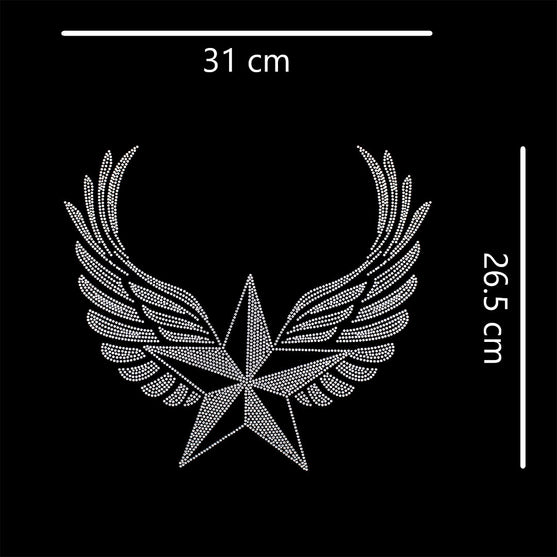 Aplique Alas Estrella Strass BY DELUXE Chile