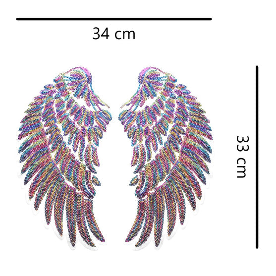 Parche Alas Tornasol Grandes Lentejuelas BY DELUXE Chile