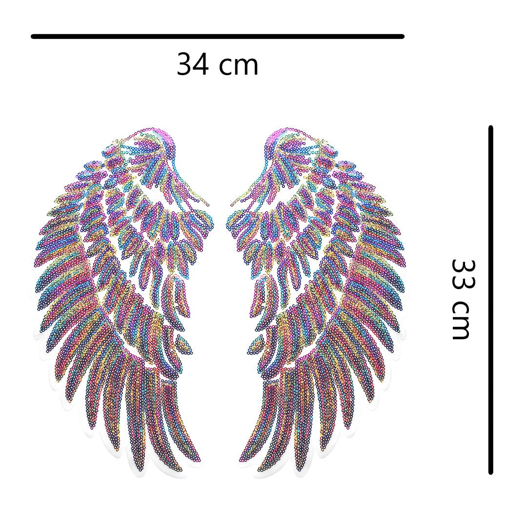 Parche Alas Tornasol Grandes Lentejuelas BY DELUXE Chile