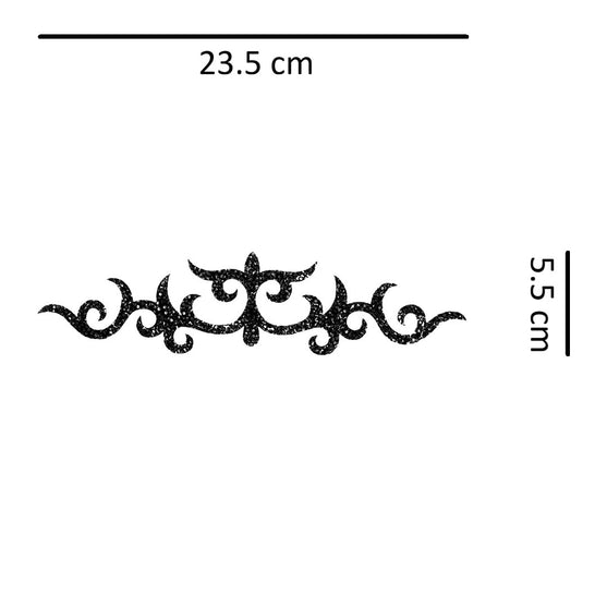 Decoración Filigrana Tribal Negro Cristales