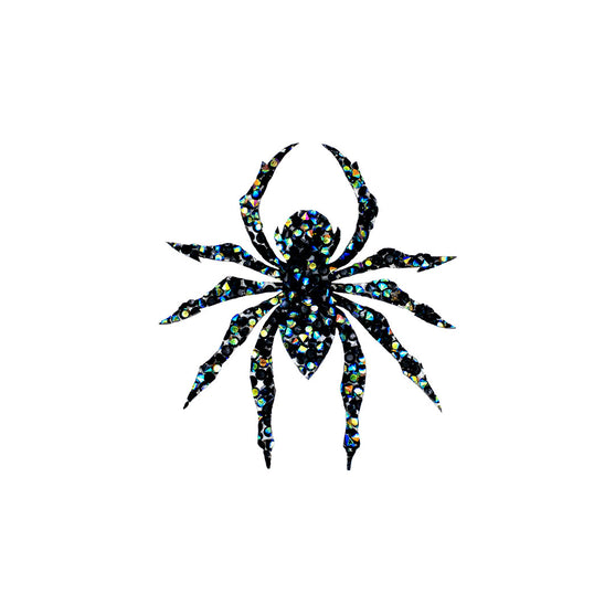 Decoración Araña Negra Tornasol Cristales