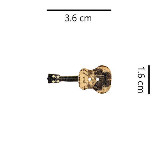 10 Unidades Botones Guitarra Madera BY DELUXE Chile