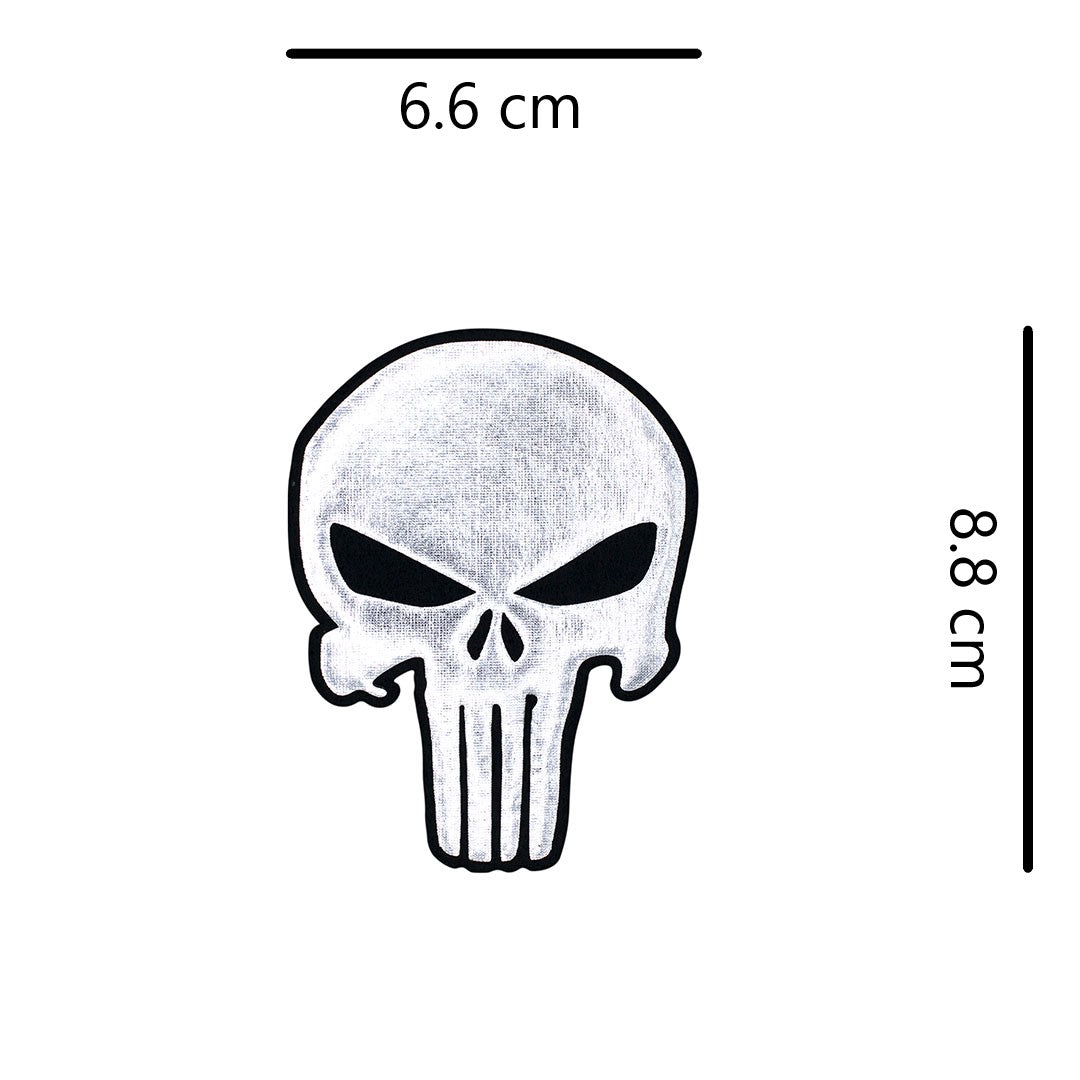 Parche Calavera Comic Pequeña Brillante 3D