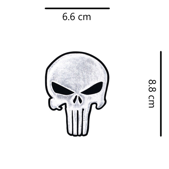 Parche Calavera Comic Pequeña Brillante 3D