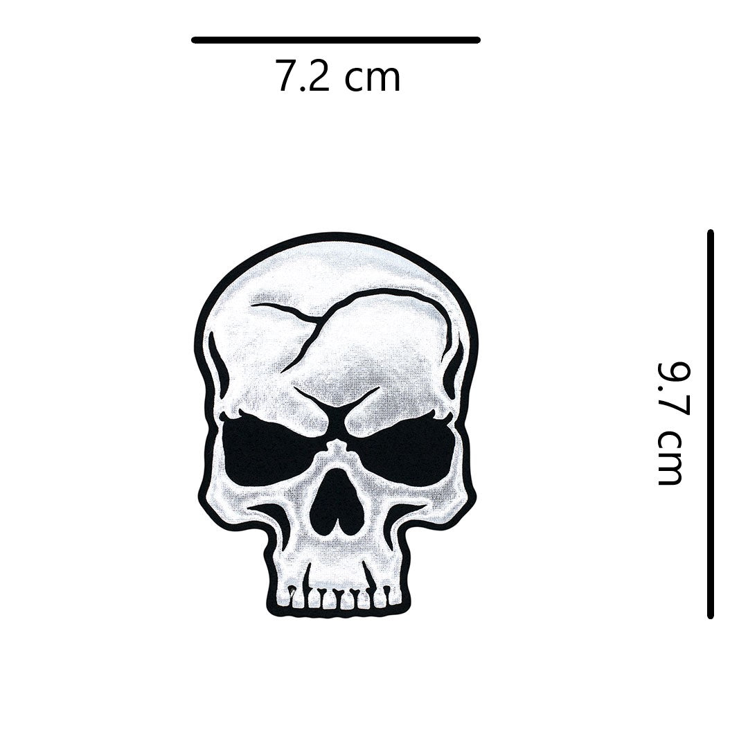 Parche Calavera Pequeña Brillante 3D